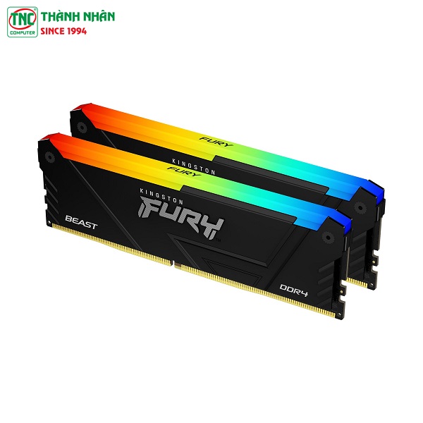 Ram Desktop Kingston Fury Beast RGB 32GB DDR4 Bus 3200MT/s KF432C16BB2AK2/32