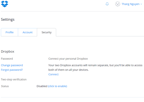 6 cách tăng cường bảo mật cho tài khoản Dropbox