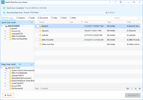 Phục hồi dữ liệu dễ dàng với EaseUS Data Recovery