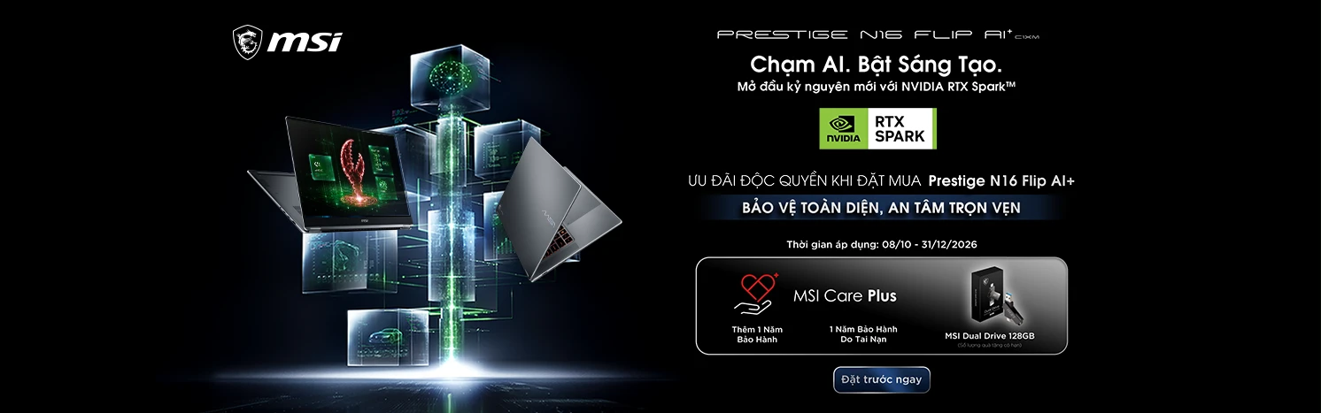 [PRE-ORDER] SIÊU PHẨM LAPTOP MSI PRESTIGE N16 FLIP AI+ C1XMT