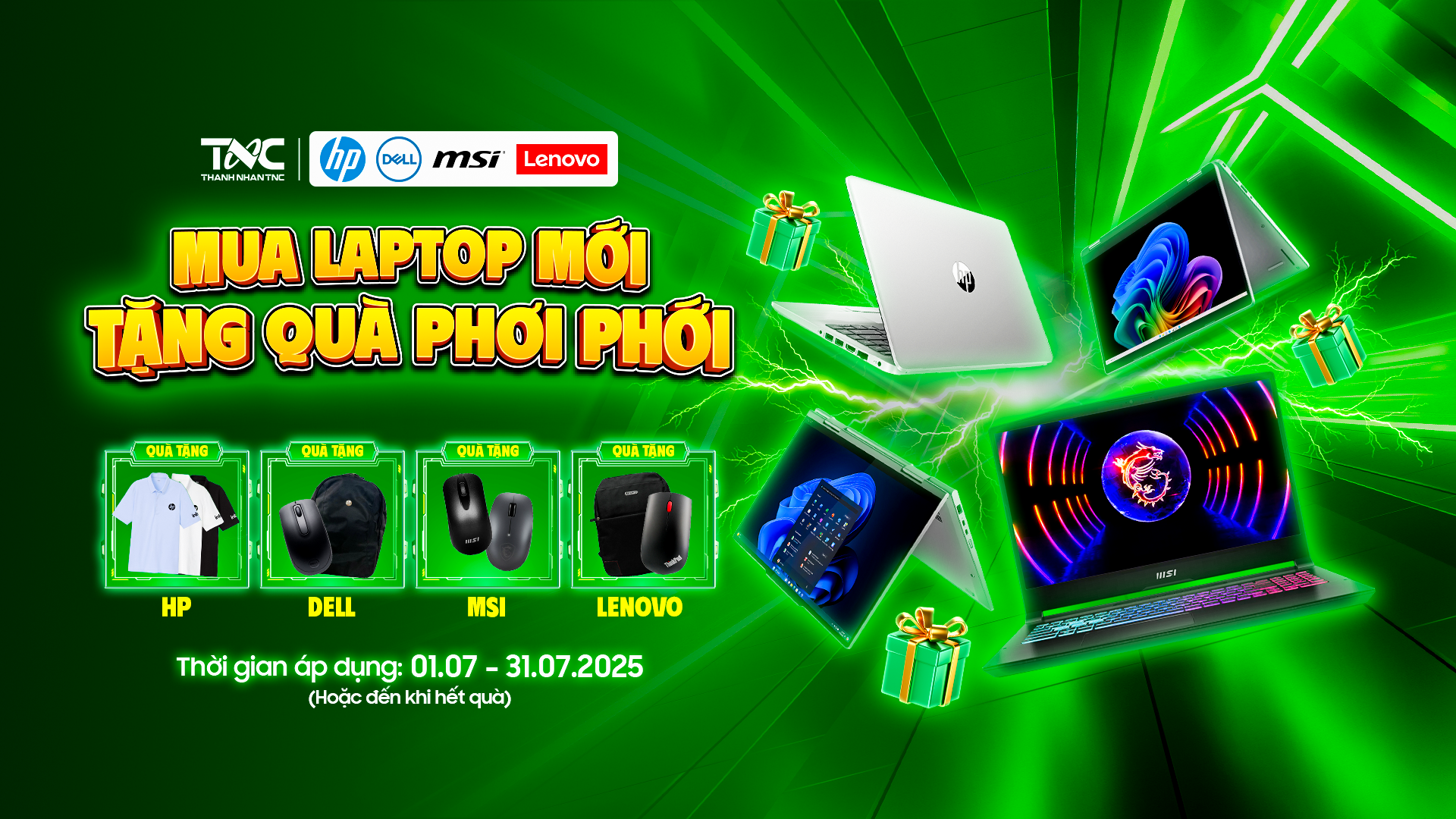 MUA LAPTOP MỚI - TẶNG QUÀ PHƠI PHỚI