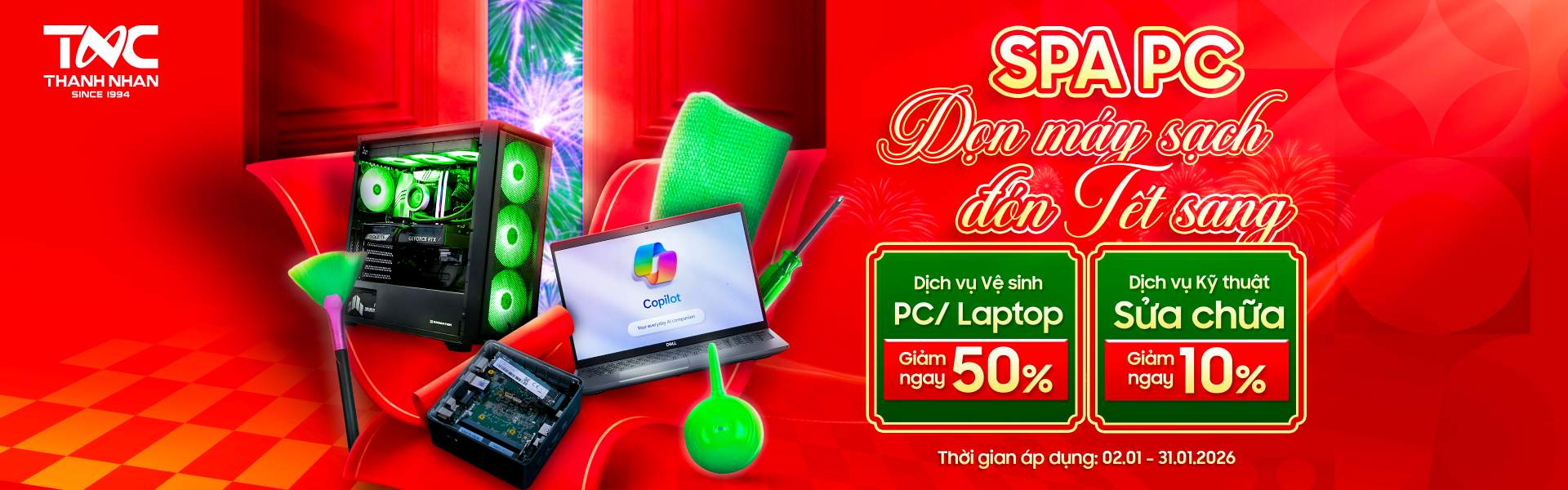 SPA PC - DỌN MÁY SẠCH, ĐÓN TẾT SANG
