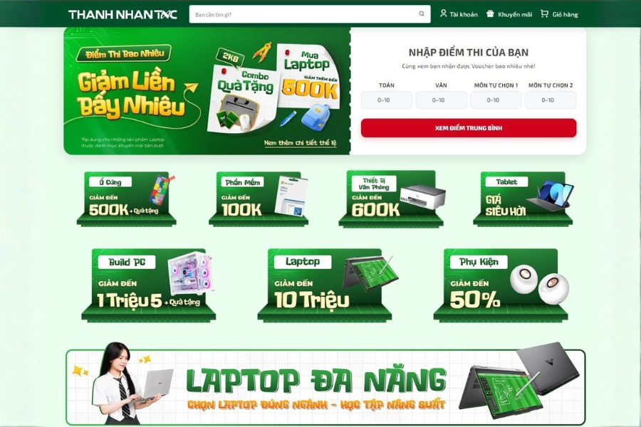 Chương trình ưu đãi Back To School tại Thành Nhân TNC