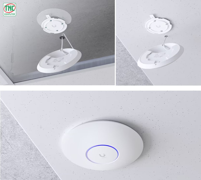 Access Point UniFi U6 Plus U6+ dễ dàng lắp đặt trên tường tiện lợi 