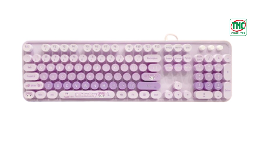 Bàn phím văn phòng có dây USB Sweet Mofii Purple Colorful