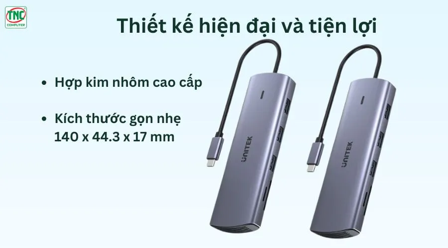 Bộ chuyển đổi đa năng USB-C 9 trong 1 Unitek D1113A	
