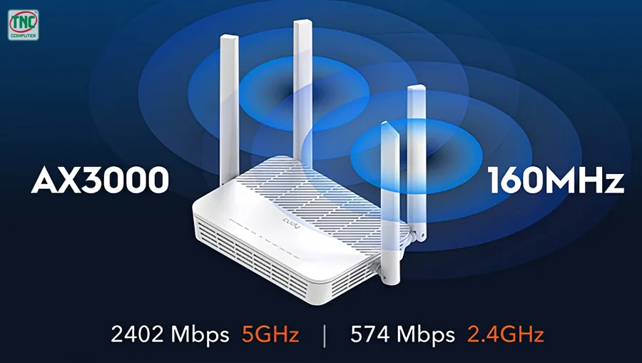Bộ Phát Wifi Cudy WR3000S sở hữu công nghệ chuẩn Wifi 6 hiện đại