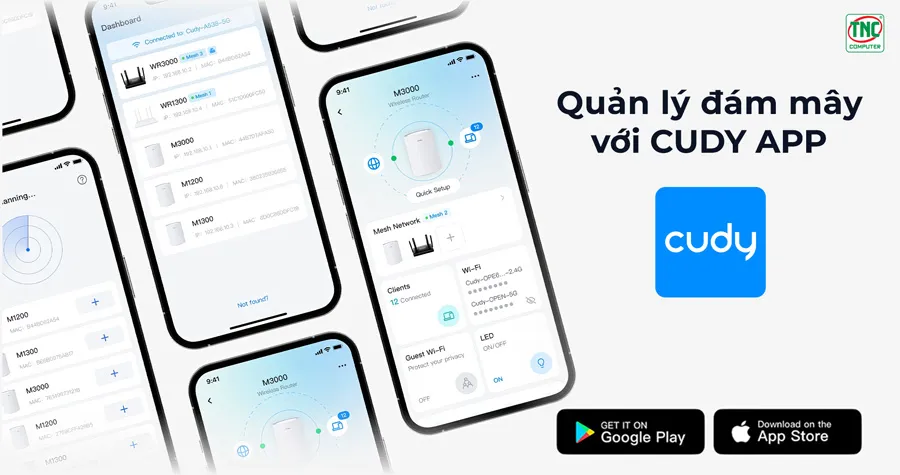 Bộ Phát Wifi Cudy WR3000S dễ dàng quản lý qua hệ thống đám mây