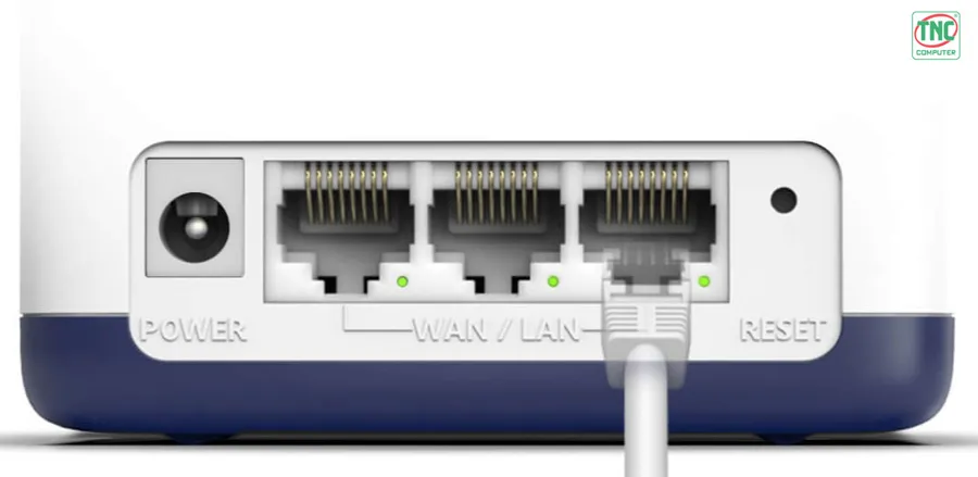 Bộ phát Wifi Mesh Mercusys H50G sở hữu cổng kết nối hiện đại