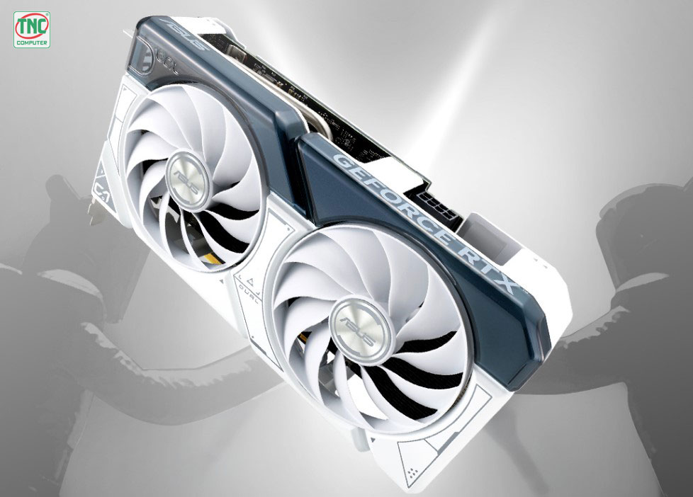 Card màn hình ASUS Dual GeForce RTX 4060 WHITE OC Edition 8GB (DUAL-RTX4060-O8G-WHITE)	