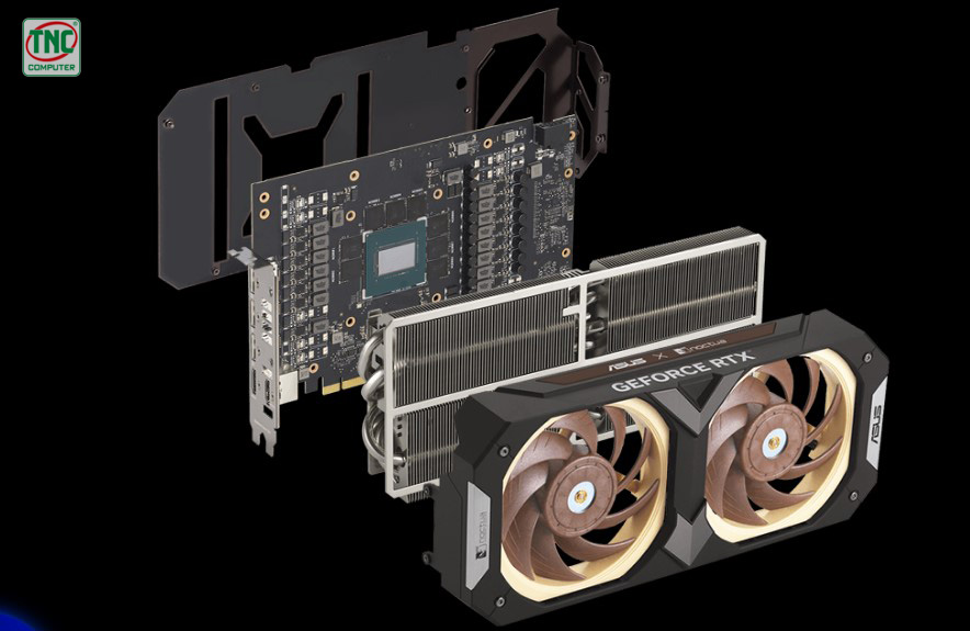 Card Màn Hình ASUS GeForce RTX 4080 SUPER 16GB GDDR6X Noctua OC Edition hoạt động khá mát mẻ, yên tĩnh