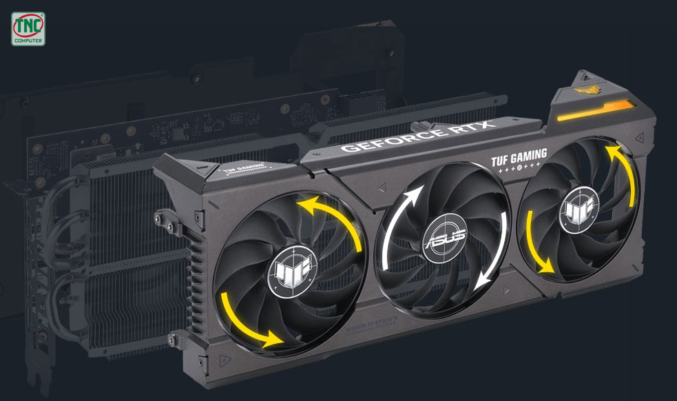 Card Màn Hình ASUS TUF Gaming GeForce RTX 4060 Ti 8GB GDDR6 có hệ thống làm mát tốt