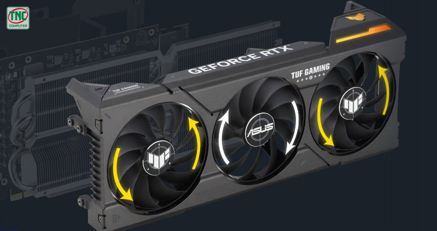 Card màn hình Asus TUF Gaming GeForce RTX 4070 SUPER 12GB GDDR6X OC Edition được trang bị công nghệ hướng trục hiện đại