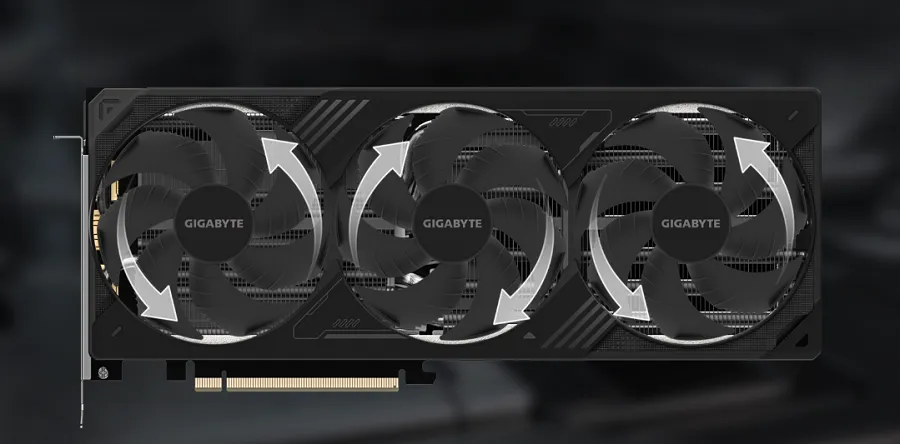 Card Màn Hình Gigabyte GeForce RTX 5080 WINDFORCE SFF 16G sở hữu hệ thống tản nhiệt vượt trội