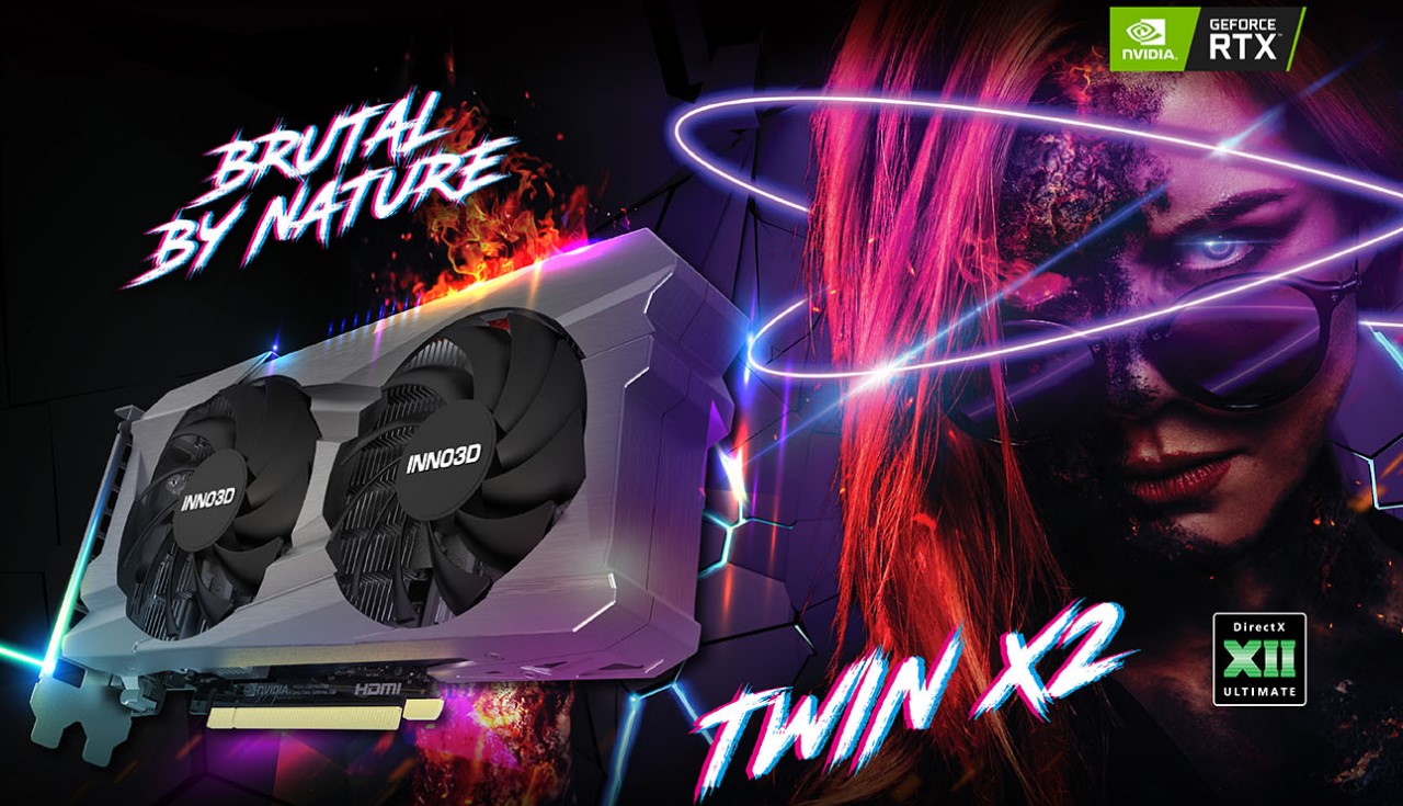 Card màn hình Inno3D GeForce RTX 3050 Twin X2 6GB (N30502-06D6-1711VA60)	