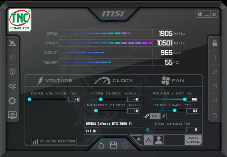 Card Màn Hình MSI Geforce RTX 4070 SUPER hỗ trợ phần mềm quản lý hiện đại