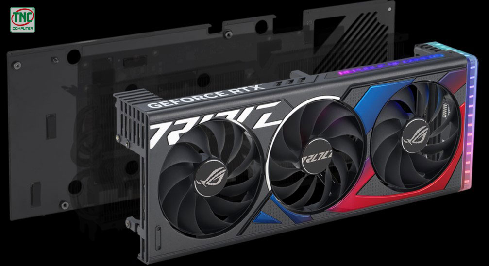 Card Màn Hình ROG Strix GeForce RTX 4060 OC Edition 8GB GDDR6 có tính năng quay ngược hướng với độ ồn 0dB