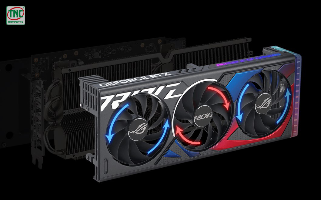 Card Màn Hình ROG Strix GeForce RTX 4060 Ti 8GB GDDR6 OC Edition tích hợp hệ thống làm mát hiện đại