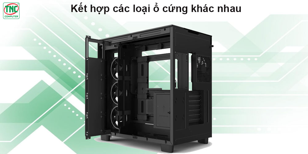 Vỏ case máy tính mid-tower NZXT H9 Elite Black