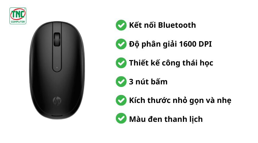 Chuột văn phòng Bluetooth HP 240 3V0G9AA màu Đen