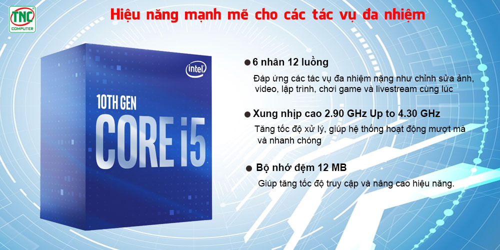 CPU 6 nhân 12 luồng