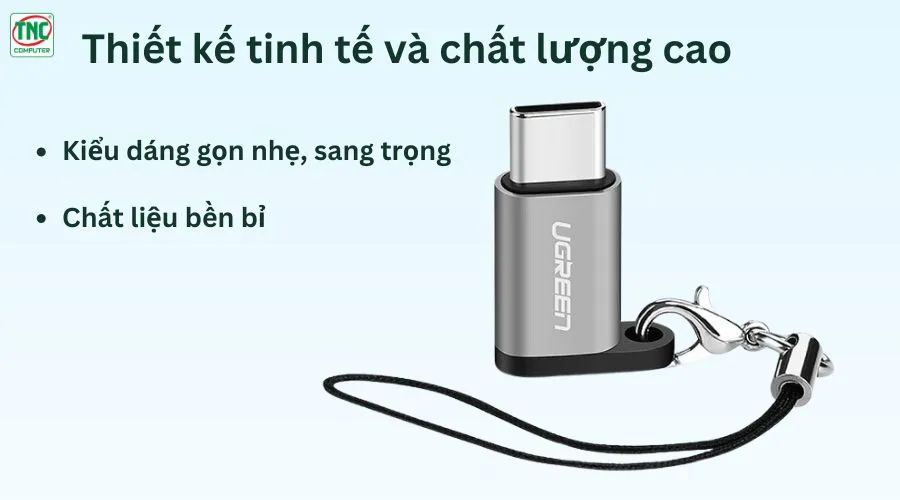 Đầu chuyển USB-C to Micro USB Ugreen 40945	