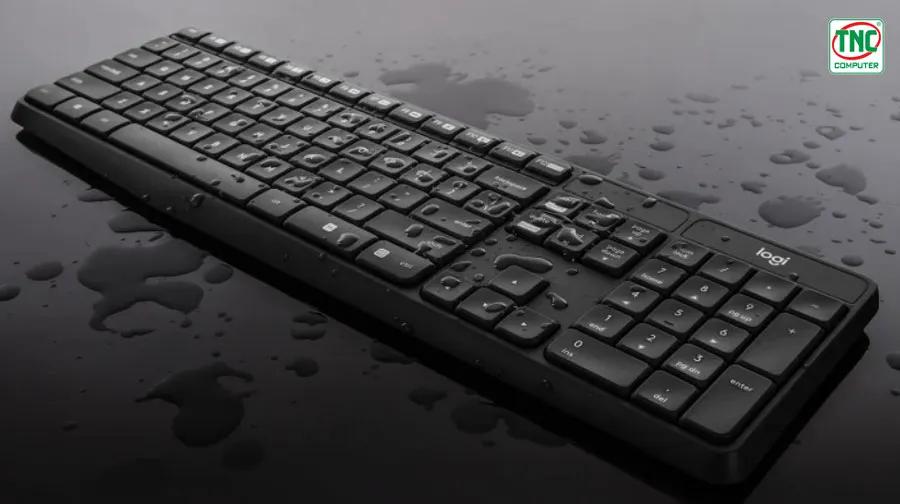 Combo bàn phím + chuột Logitech MK235 được làm bằng chất liệu bền bỉ, an toàn
