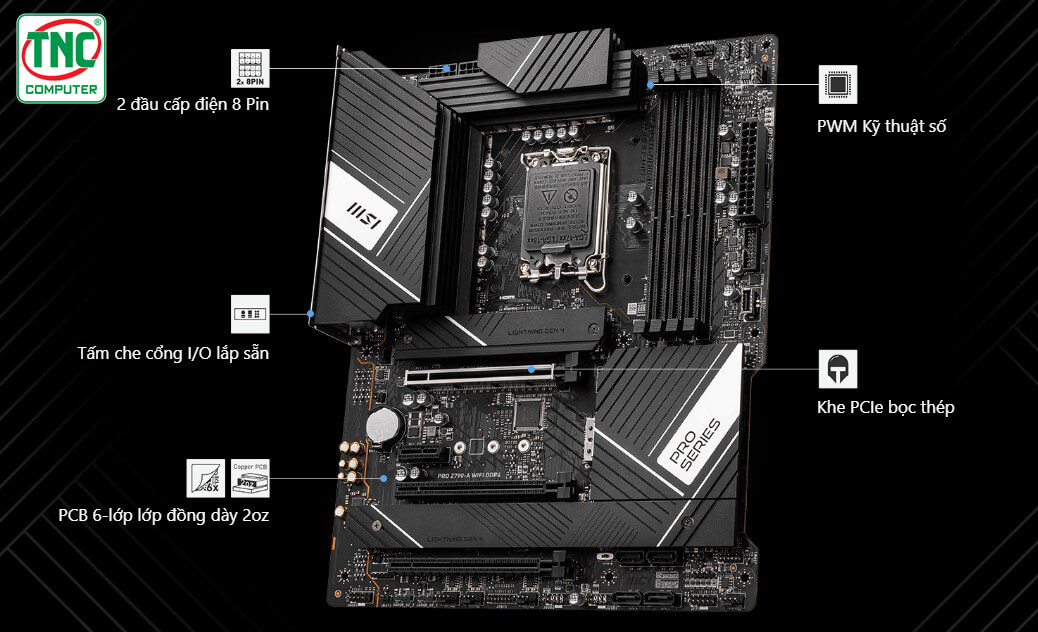 Mainboard MSI PRO Z790-A WIFI DDR4 sở hữu tính năng độc quyền