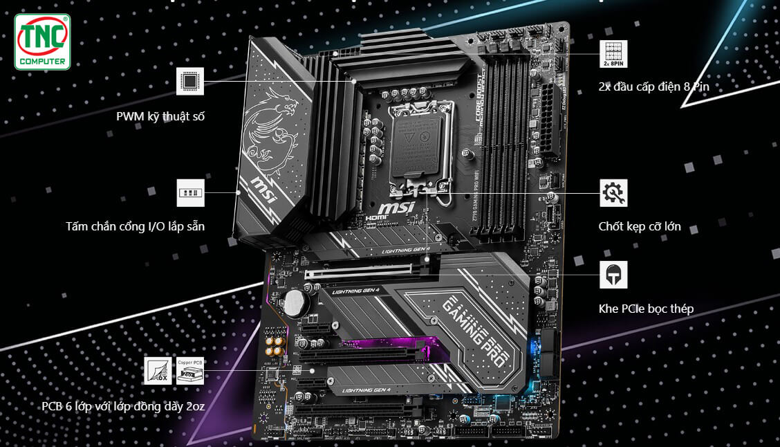 Mainboard MSI Z790 GAMING PLUS WIFI sở hữu tính năng độc quyền 