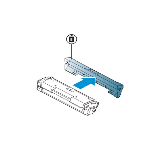 Tháo hộp mực mới như hình