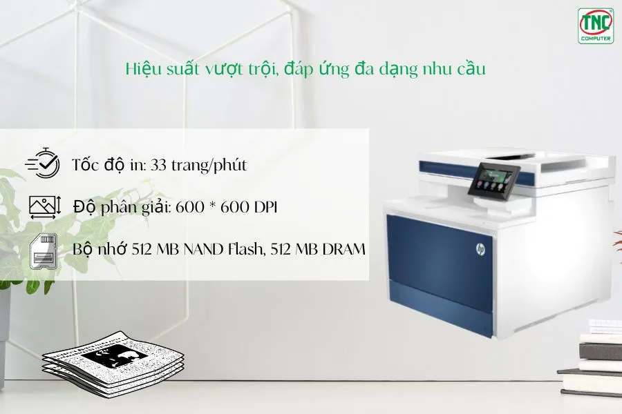 Máy in HP Color LaserJet Pro MFP 4303fdw (5HH67A) có hiệu suất vượt trội