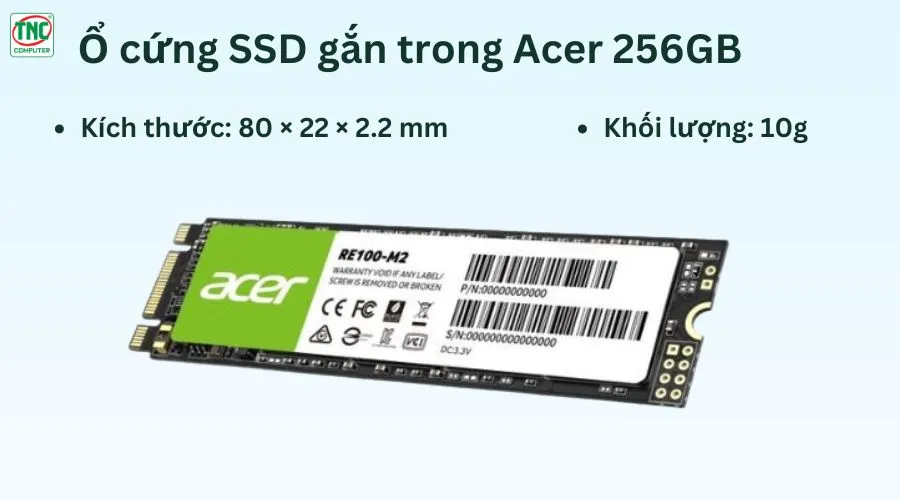 Ổ cứng SSD gắn trong Acer chính hãng