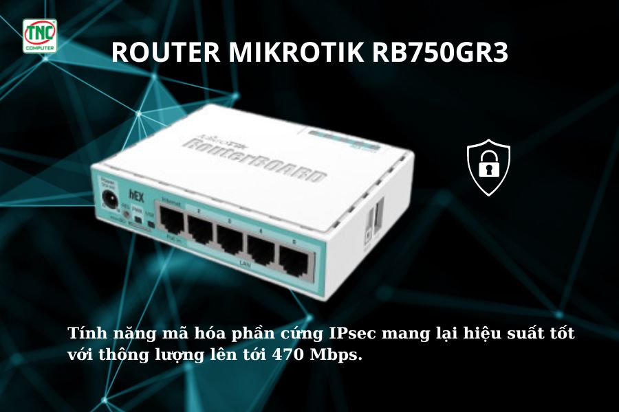 Router MikroTik RB750Gr3 đa dạng tính năng, tối ưu hiện đại