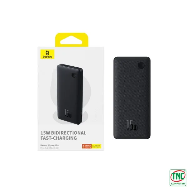 Sạc dự phòng Baseus Airpow Lite 10000mAh 15W Cosmic Black