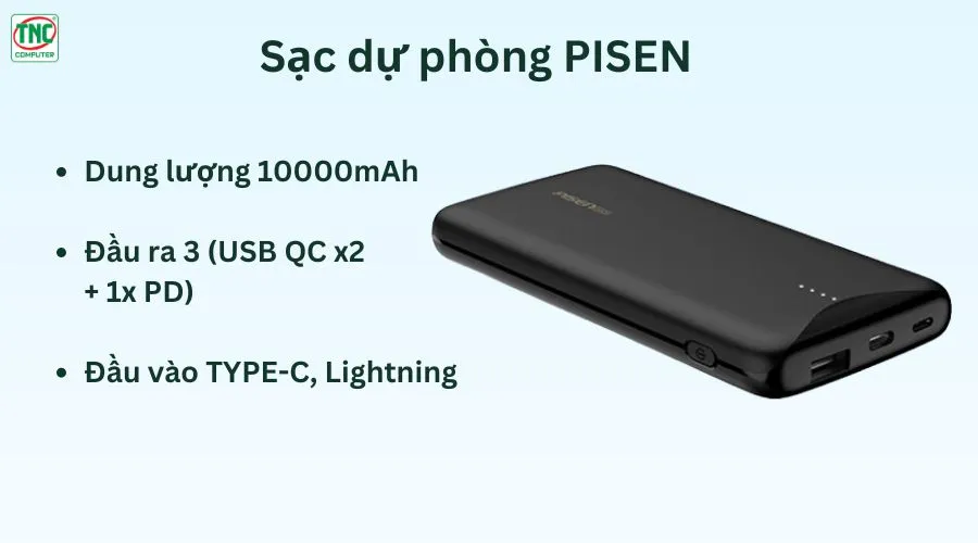 Sạc Dự Phòng PISEN Pro All 10000mAh TS-D262