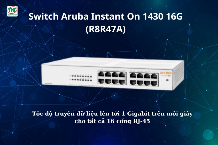 Switch Aruba Instant On 1430 16G Switch R8R47A (16 port/ 10/100/1000 Mbps/ Unmanaged)	