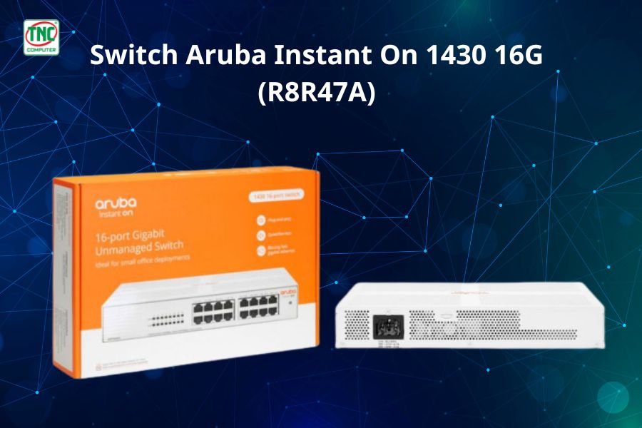 Switch Aruba Instant On 1430 16G Switch R8R47A sở hữu thiết kế nhỏ gọn, hiện đại
