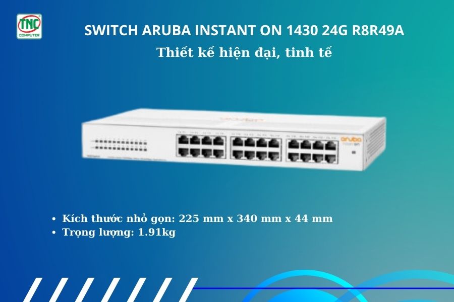 Switch Aruba Instant On 1430 24G R8R49A (24 port/ 10/100/1000 Mbps/ Unmanaged)	