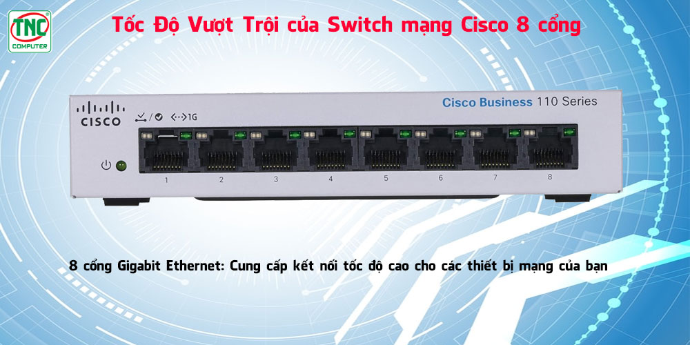 Switch Cisco CBS110-8T-D-EU