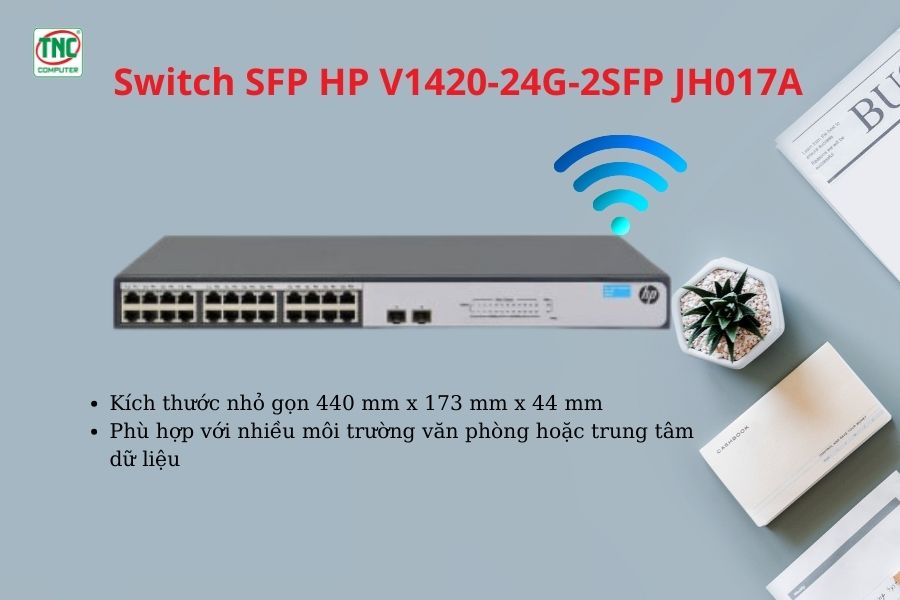 Switch SFP HP V1420-24G-2SFP JH017A (24 port/ 10/100/1000 Mbps/ Unmanaged/ SFP)	
