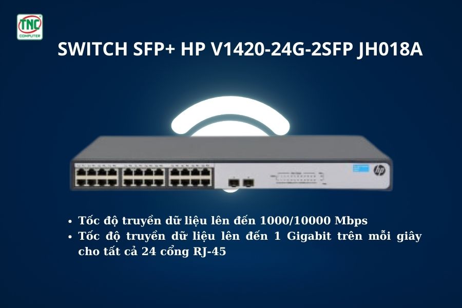 Switch SFP+ HP V1420-24G-2SFP JH018A (24 port/ 10/100/1000/10000/ Unmanaged/ SFP+)	