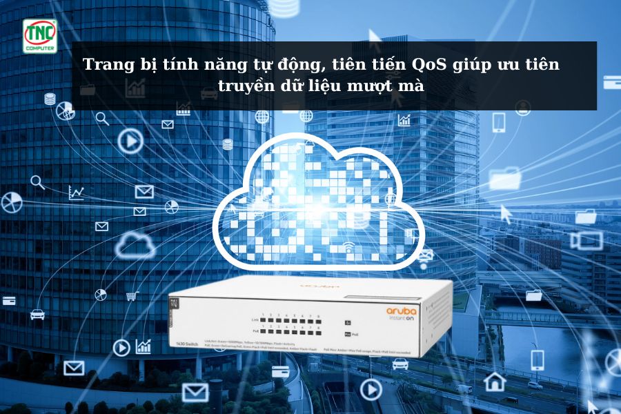 Switch PoE Aruba Instant On 1430 8G R8R46A sở hữu công nghệ tự động tiên tiến