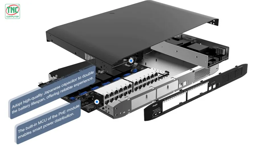 Switch Ruijie RG-ES05G-L có thiết kế nhỏ gọn, tinh tế