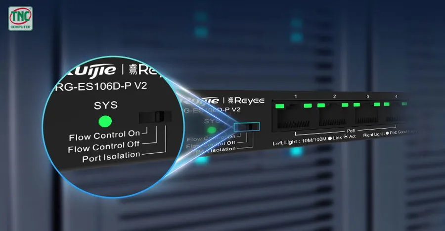 Switch Ruijie RG-ES124GD tích hợp tính năng hiện đại