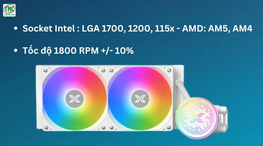 Tản nhiệt nước 2 Fan XIGMATEK FENIX 240 ARTIC (EN42942)