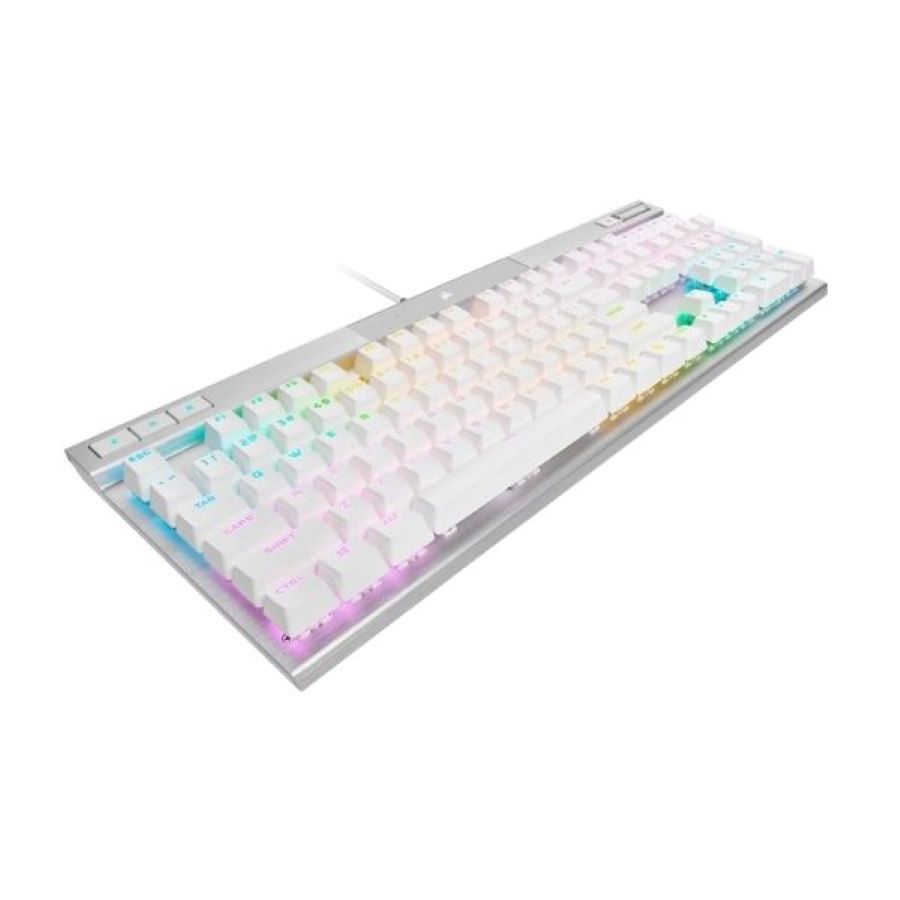 Bàn phím cơ có dây Corsair K70 PRO-WHT-OPX Silver-RGB