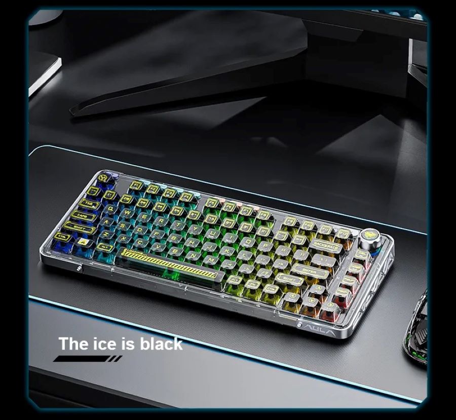 Bàn phím cơ Gaming 3 Mode AULA F81 Ice Soul switch Black