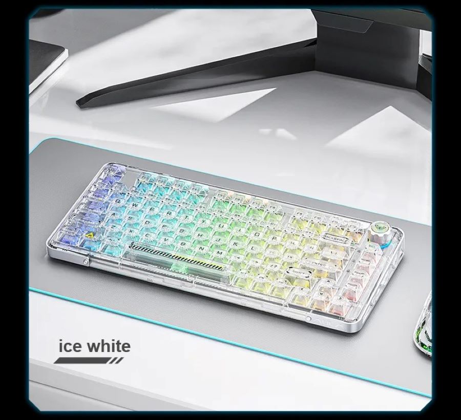 Bàn phím cơ Gaming 3 Mode AULA F81 Ice Soul switch White