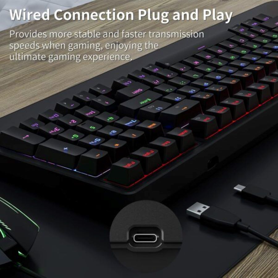 Bàn phím cơ Newmen GM328 Hotswap Black Red Switch