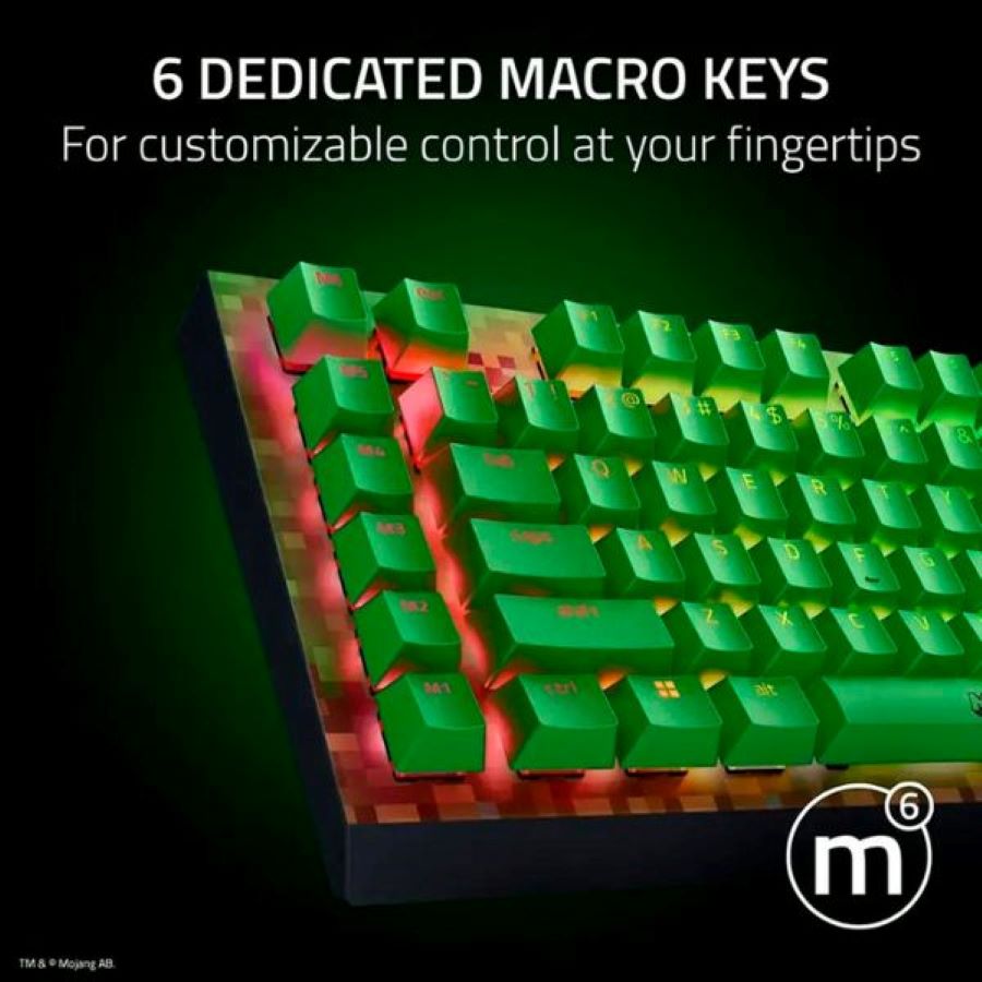 Bàn phím cơ Razer BlackWidow V4 X Minecraft Edition Green Switch RZ03-04704100-R3M1